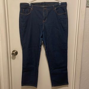 Dark blue denim jeans